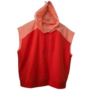 Avia Mens Colorblock Hooded Vest Polyester Sporty Workout Size M